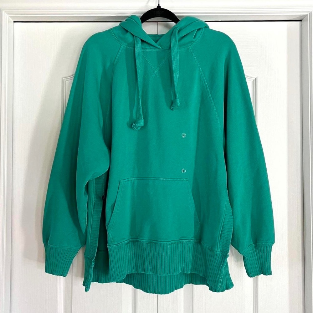American Eagle Outfitters Teal Green Hooded Sweatshirt